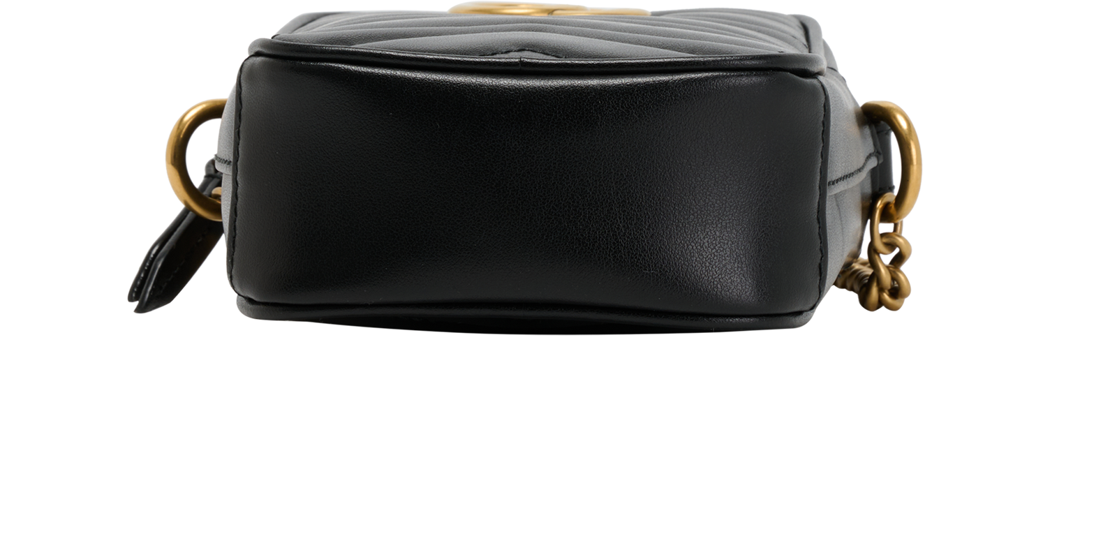 GG Marmont Mini Vertical Bag, &pound;495, Handbags, Black, Leather, Top view